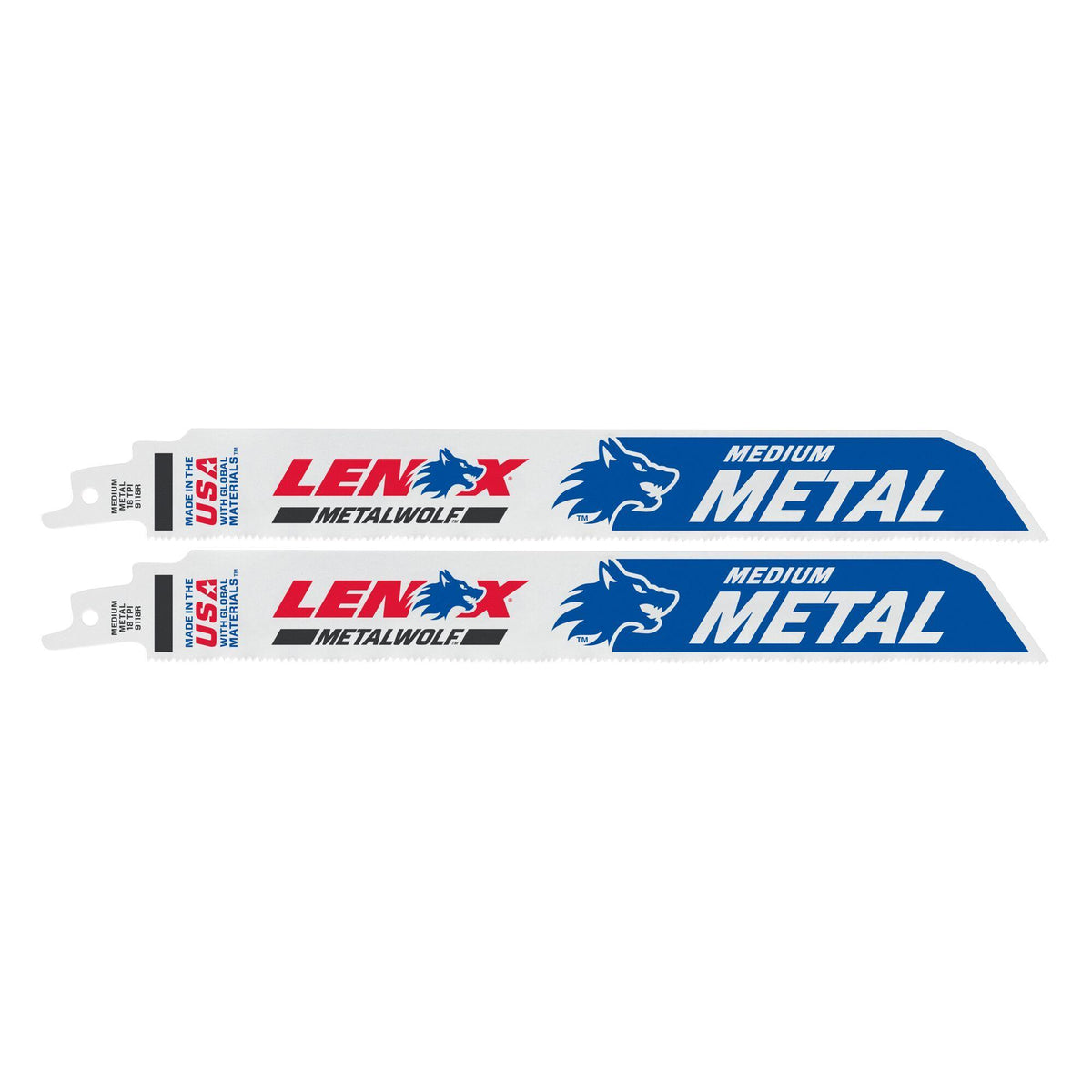 Lenox® Lazer® 24907T9118R Shatter-Resistant Straight Reciprocating Saw Blade, 9 in L x 1 in W, 18, Flexible Steel Body, Universal/Toothed Edge Tang
