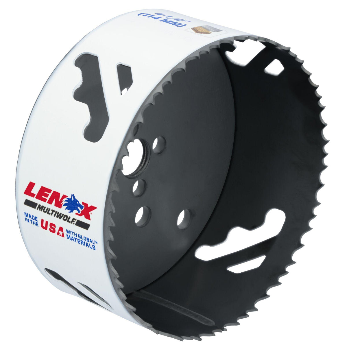 Lenox® SPEED SLOT® 3007474L Hole Saw With T2 Technology With T2 Technology, 4-5/8 in Dia, 1-7/8 in D Cutting, Bi-Metal Cutting Edge, 5/8 in Arbor