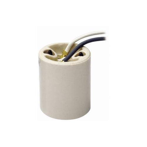 1-Piece Keyless Lampholder - Bushing/Threaded - Porcelain