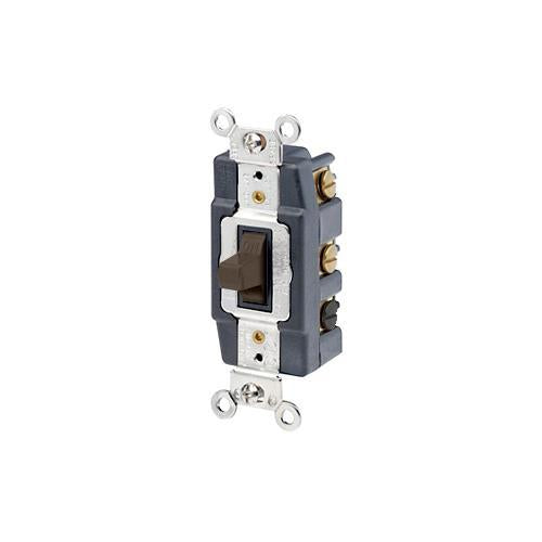 Leviton® 1286 Extra Heavy Duty Toggle Switch, 120/277 V AC, 20 A, 800 W, 1000 VA Power Rating, SPDT Contact