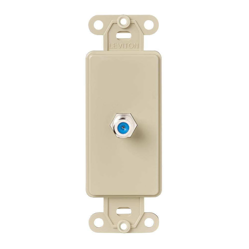 Rectangular Single Catv Video Wall Jack - Fastened