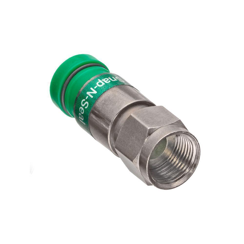 F-Connector - Brass - Quad Shield Cable