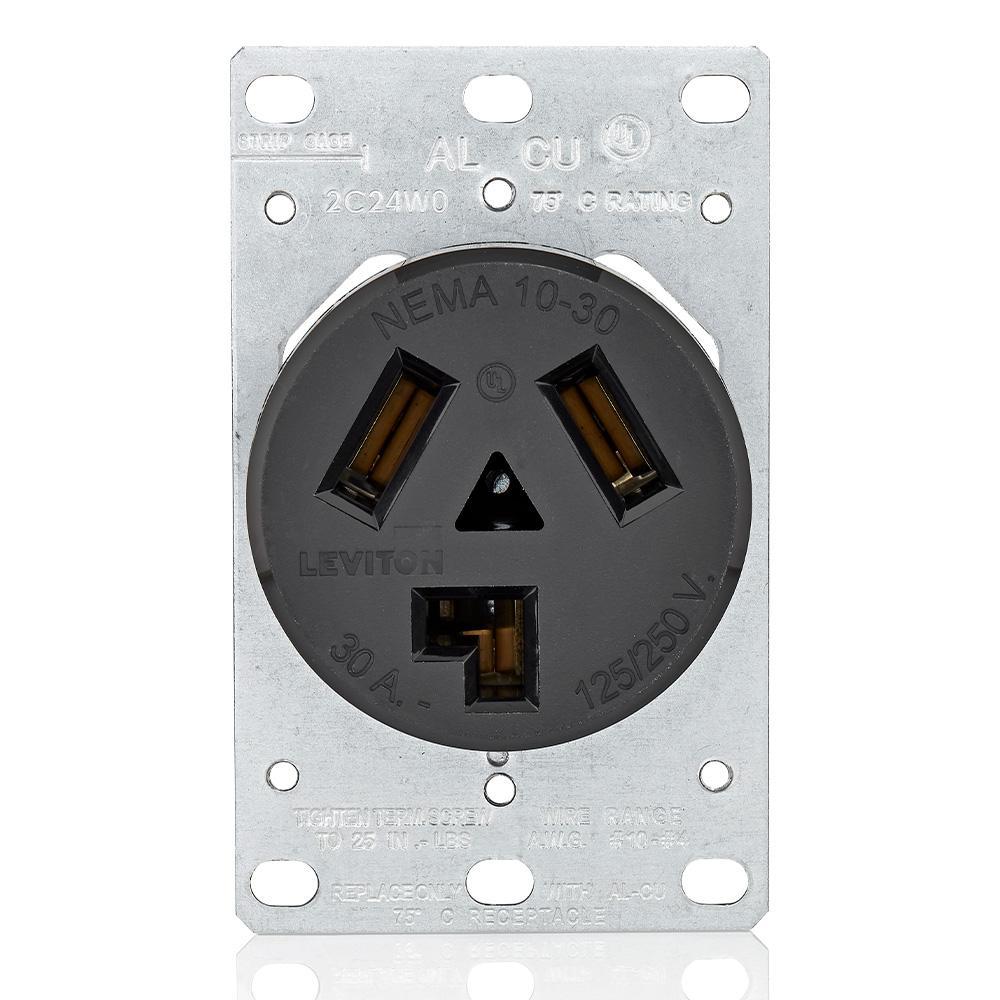 Grounding Shallow Single Straight - Blade Receptacle