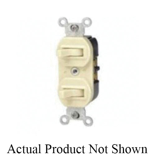 Leviton® 5241-W Non-Grounding Combination Switch, 15 A 120/277 V AC, 1 Poles