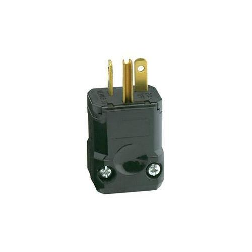 Cable Mount Grounding Straight Blade Plug - 1.81" H - Nylon