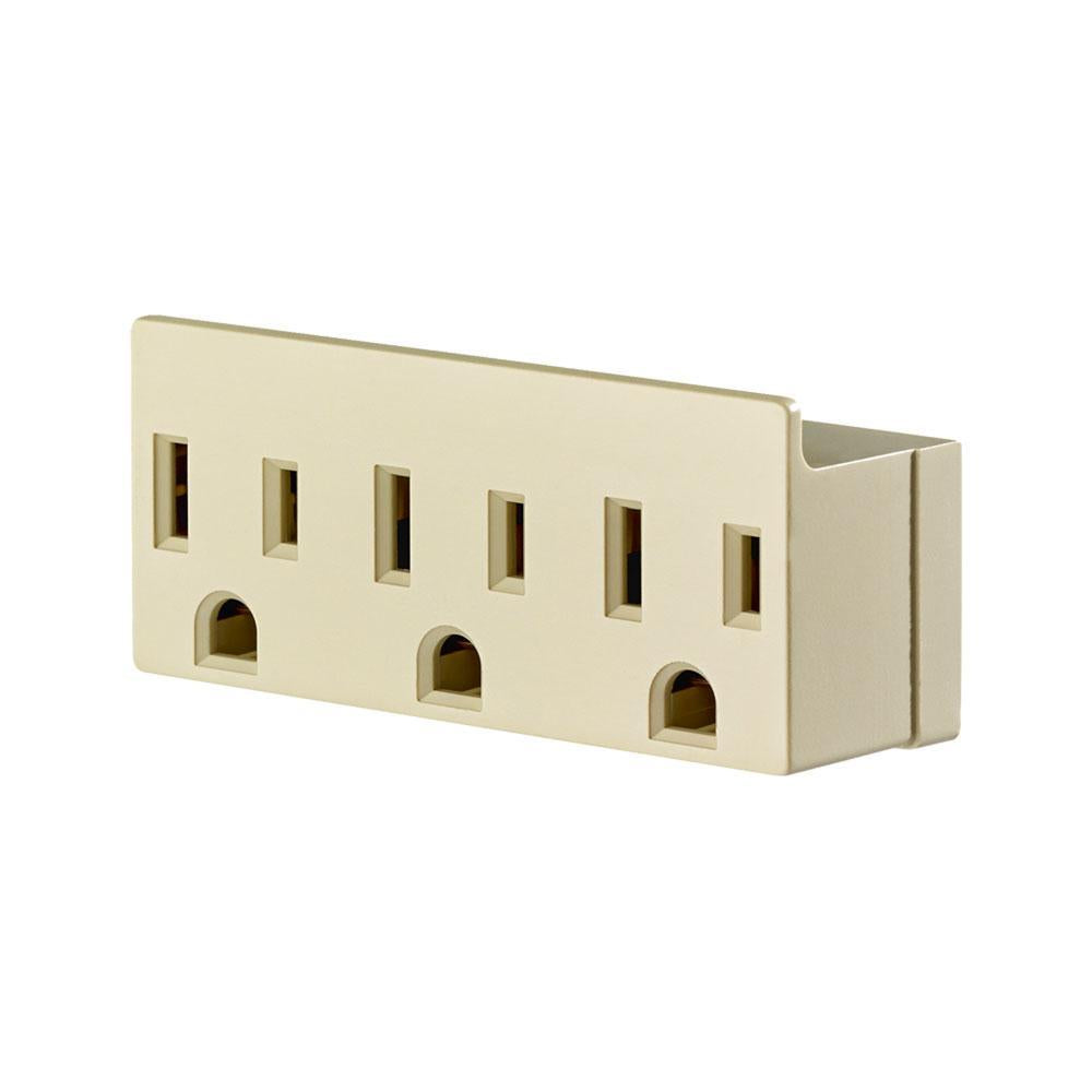 Grounding Single-to-Triple Adapter - 125 V AC