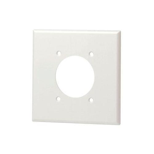 Leviton® 80526-W Standard Size Traditional Wall Plate, 2 Gangs, 4.562 in W x 4.5 in H, Thermoset, White