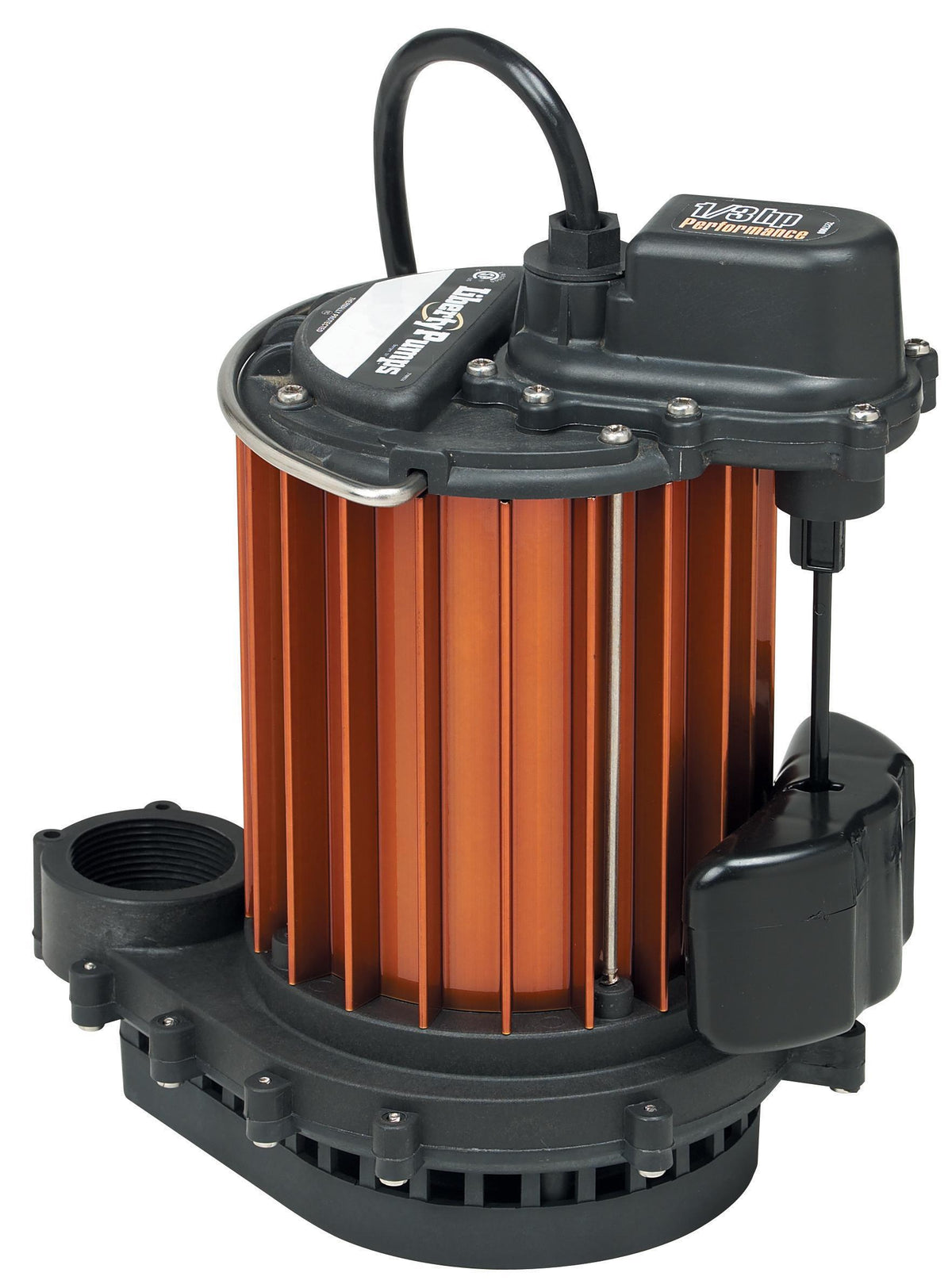 Liberty Pumps® 237-2 230, 37 gpm Flow Rate, 1-1/2 in Outlet, 1/3 hp, Aluminum/Polypropylene