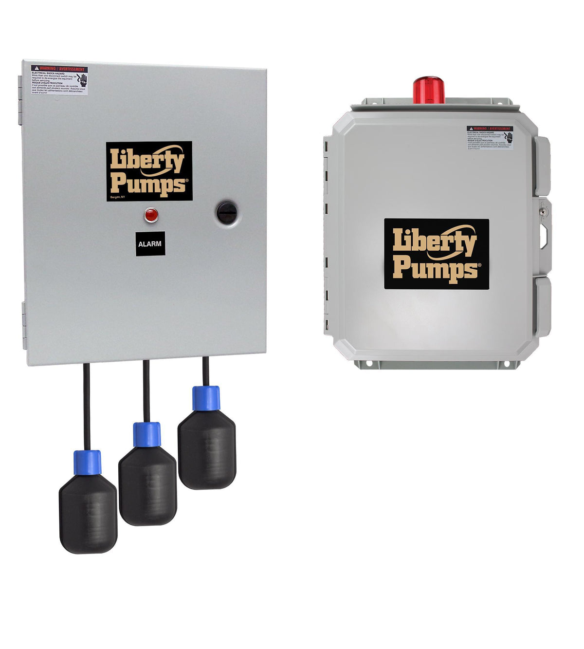 Liberty Pumps® AE24H=3 AE Series, 115/230 V AC, 1 Phase , 15 to 20 A, NEMA 4X Enclosure, 3-Float, 10 x 10 x 6 in Enclosure, 20 ft Cord, For Use With Model LSG202 Grinder Pump