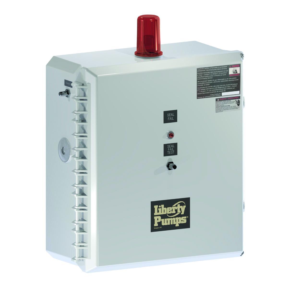 Liberty Pumps® ISS24LC1=3-5 ISS, 120/208/240 V AC, 1 Phase , 0 to 15 A, NEMA 4X Enclosure, 50 ft Cord, 16-1/2 in W x 7-1/2 in D x 18-1/2 in H, For Use With Models XFL71M-2 and XFL71BM-2 Submersible Effluent Pump