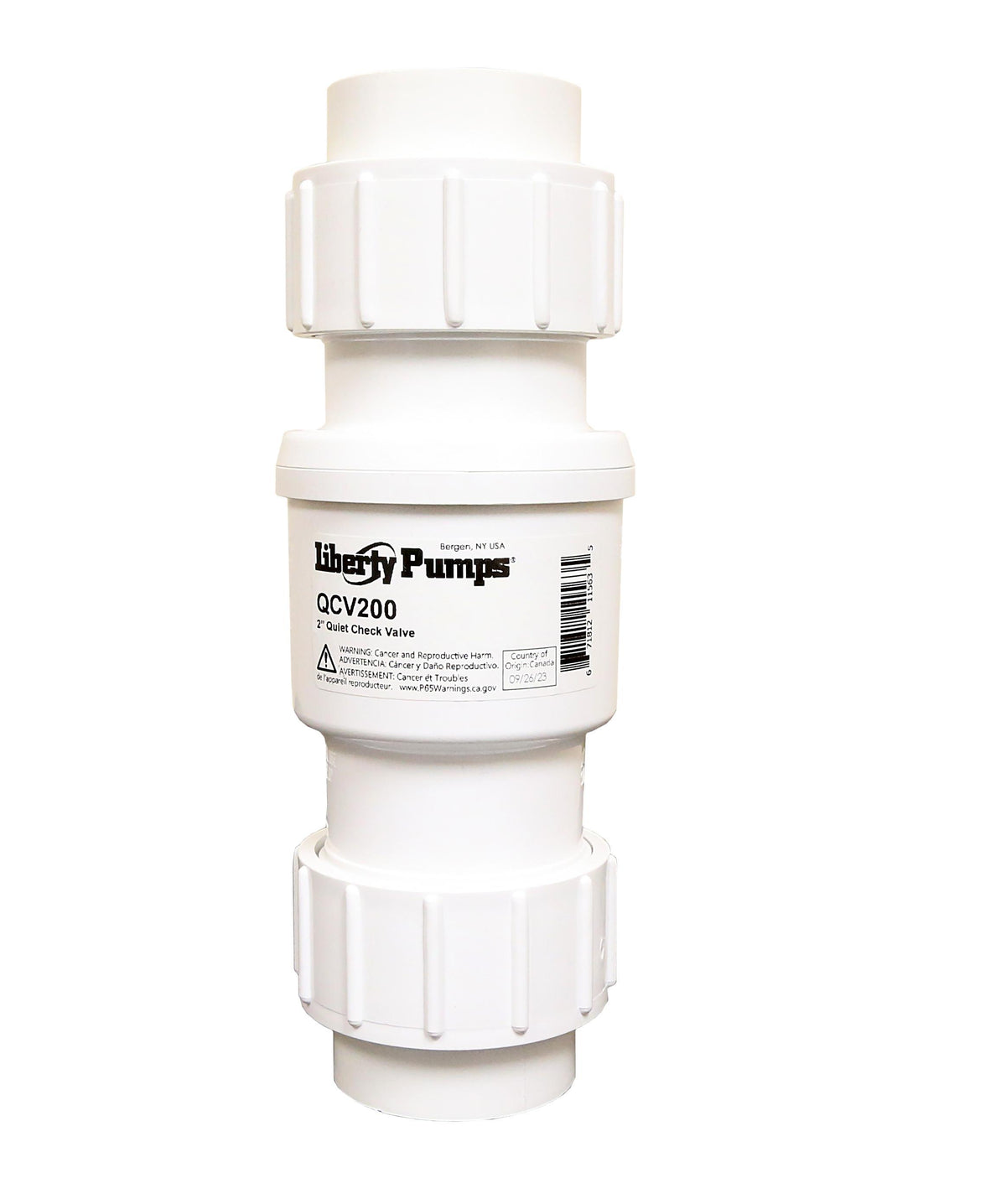 Liberty Pumps® QCV200, 125 psi Pressure, 160 deg F, 2 in Inlet x 2 in Outle