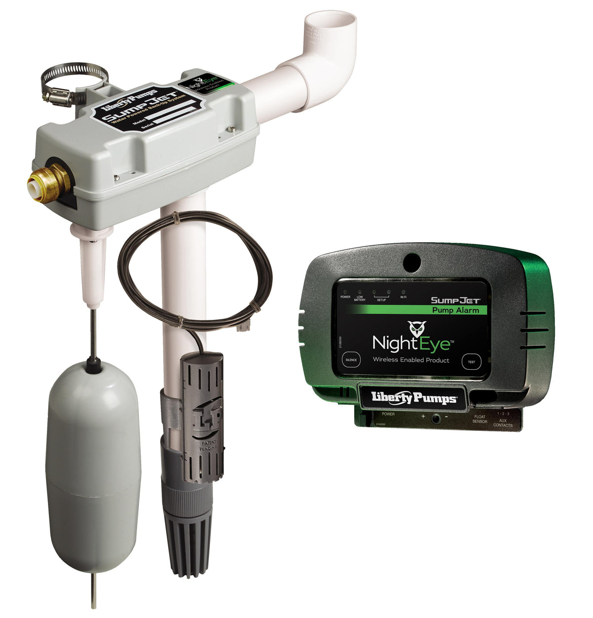 Liberty Pumps® SJ10A-EYE SJ Series, 16 gpm Flow Rate, 3/4 in NPT Inlet x 1-1/2 in Outlet, PVC