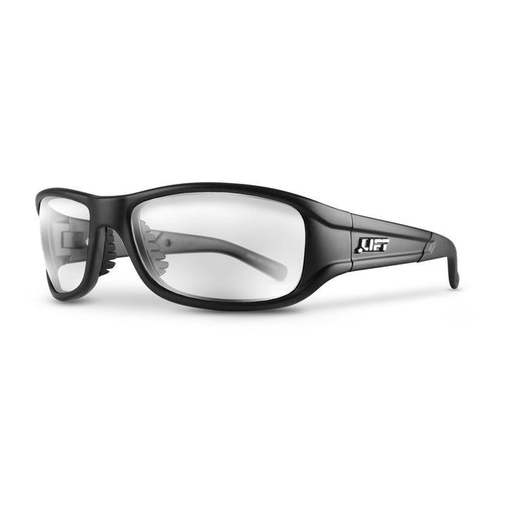 LIFT EAS-14MKC EAS Safety Glasses, Impact-Resistant, Clear Lens, Matte Black, TR-90 Plastic Frame, Polycarbonate Lens, ANSI Z87.1