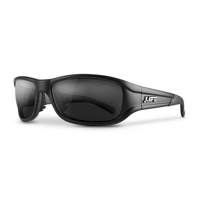 LIFT EAS-14MKST EAS Safety Glasses, Impact-Resistant, Smoke Lens, Matte Black, TR-90 Plastic Frame, Polycarbonate Lens, ANSI Z87.1