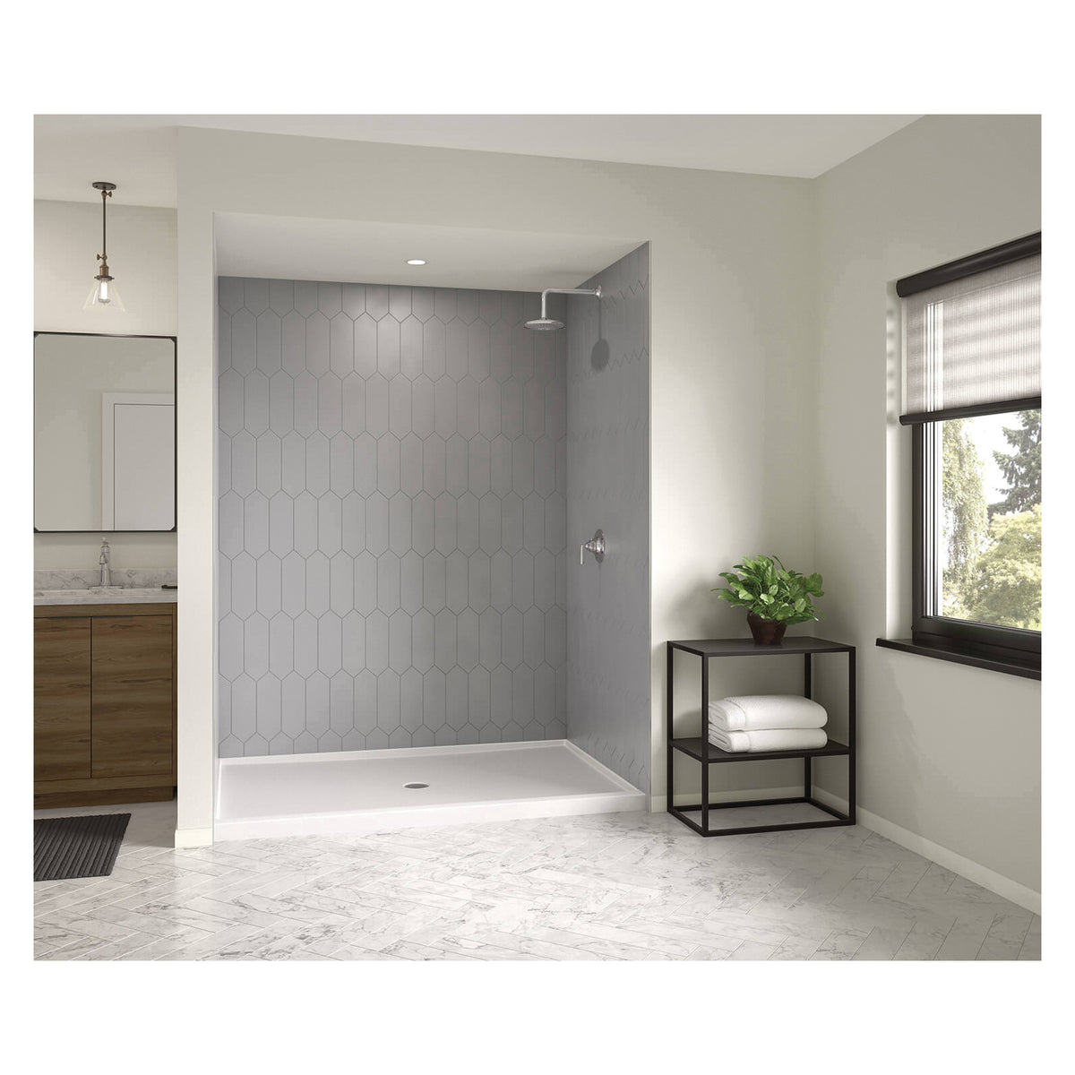 MAAX® 106766-000-002 Professional 106766 Icon Base 7248 Alcove Rectangular Regular Shower Base