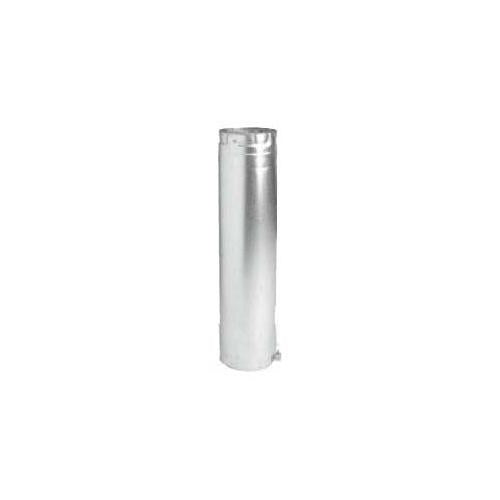 METAL-FAB® 8M12A M Series Type B Double Wall Oval Gas Vent Pipe, Aluminum/Steel, 8 in Dia 12 in L, Galvanized