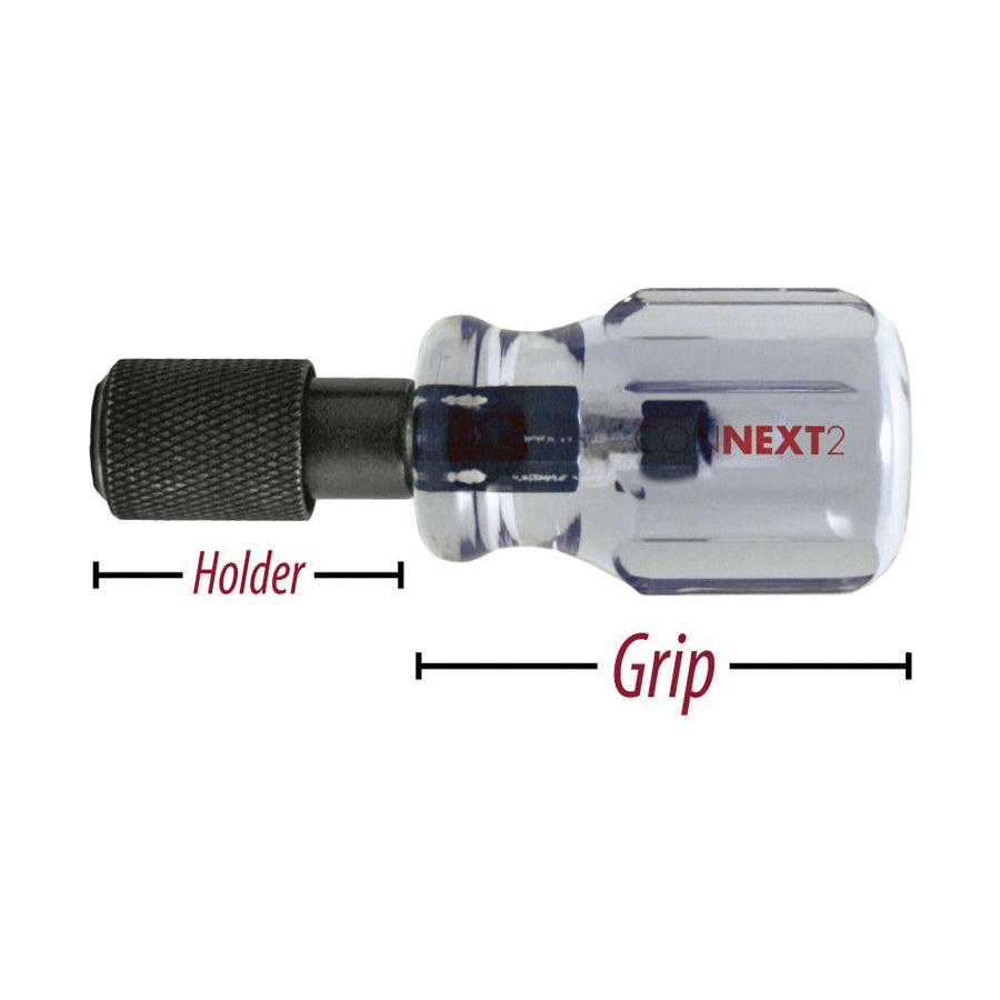 Interchangeable Long Quick-Change Nut Driver Handle - Clear