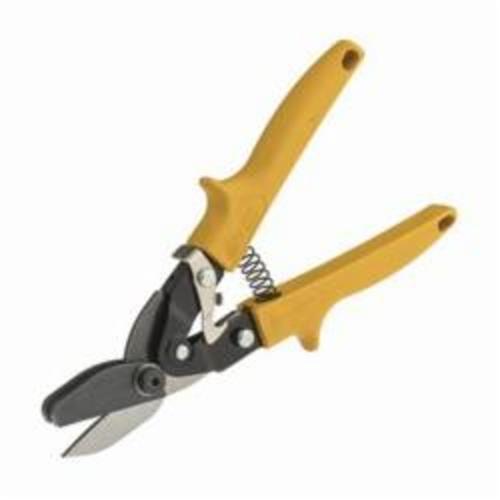 Malco® Max2000® M2004 Aviation Snip, 0.04 to 0.03 in, 1-3/8 in Length of Cut, Straight Snip, Alloy Steel Blade, Die Pressed Steel/Yellow Thermoplastic Grip Handle