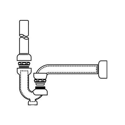 McGuire™ PW2150 Adjustable Lavatory P-Trap Kit, 1-1/4 in Inlet x 1-1/2 in Outlet, Brass, Domestic