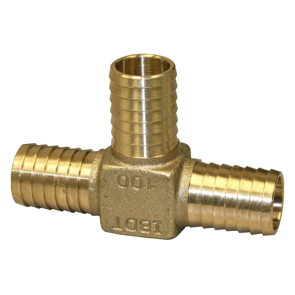Merrill™ IBDTNL100 Pipe Fitting, Tee, 1 in Nominal, Plastic Pipe Insert End Style, Brass