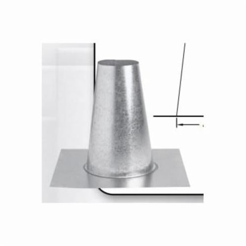 METAL-FAB® 10MFT MFT Tall Cone Flat Roof Flashing, Aluminum, 22.38 in W x 22.38 in L Base, Domestic