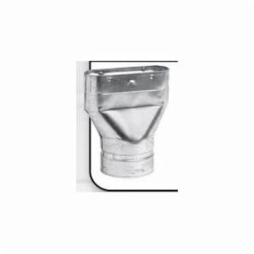 METAL-FAB® 6MRO Round-to-Oval Adapter, 6 in Dia x 11-1/2 in L, Aluminum, Galvanized