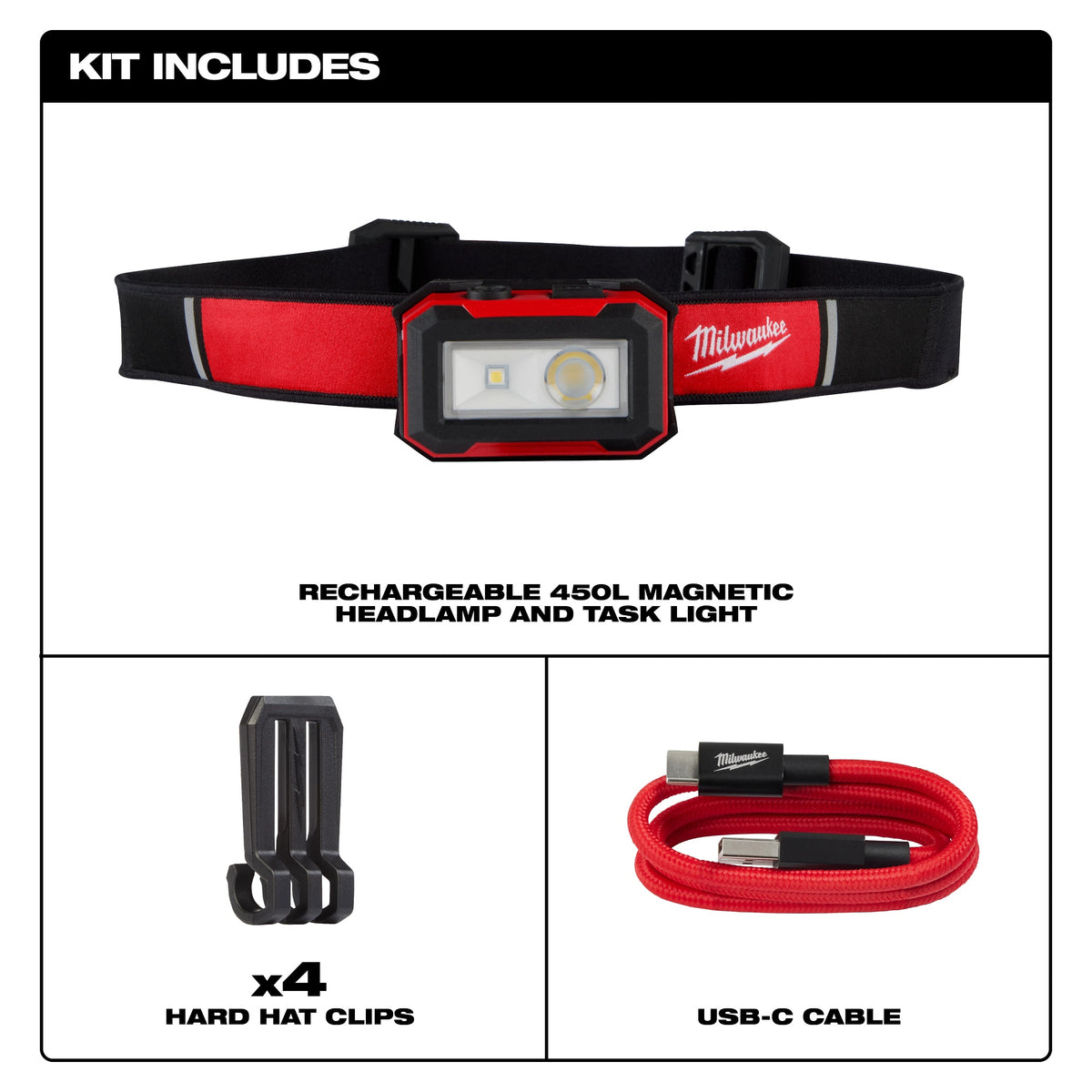 Cordless Magnetic Rechargeable Headlamp - and Task Light