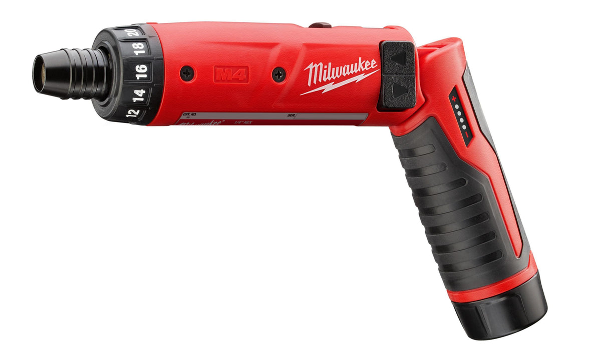 Cordless Screwdriver Kit - 1/4" Chuck - 4 V DC
