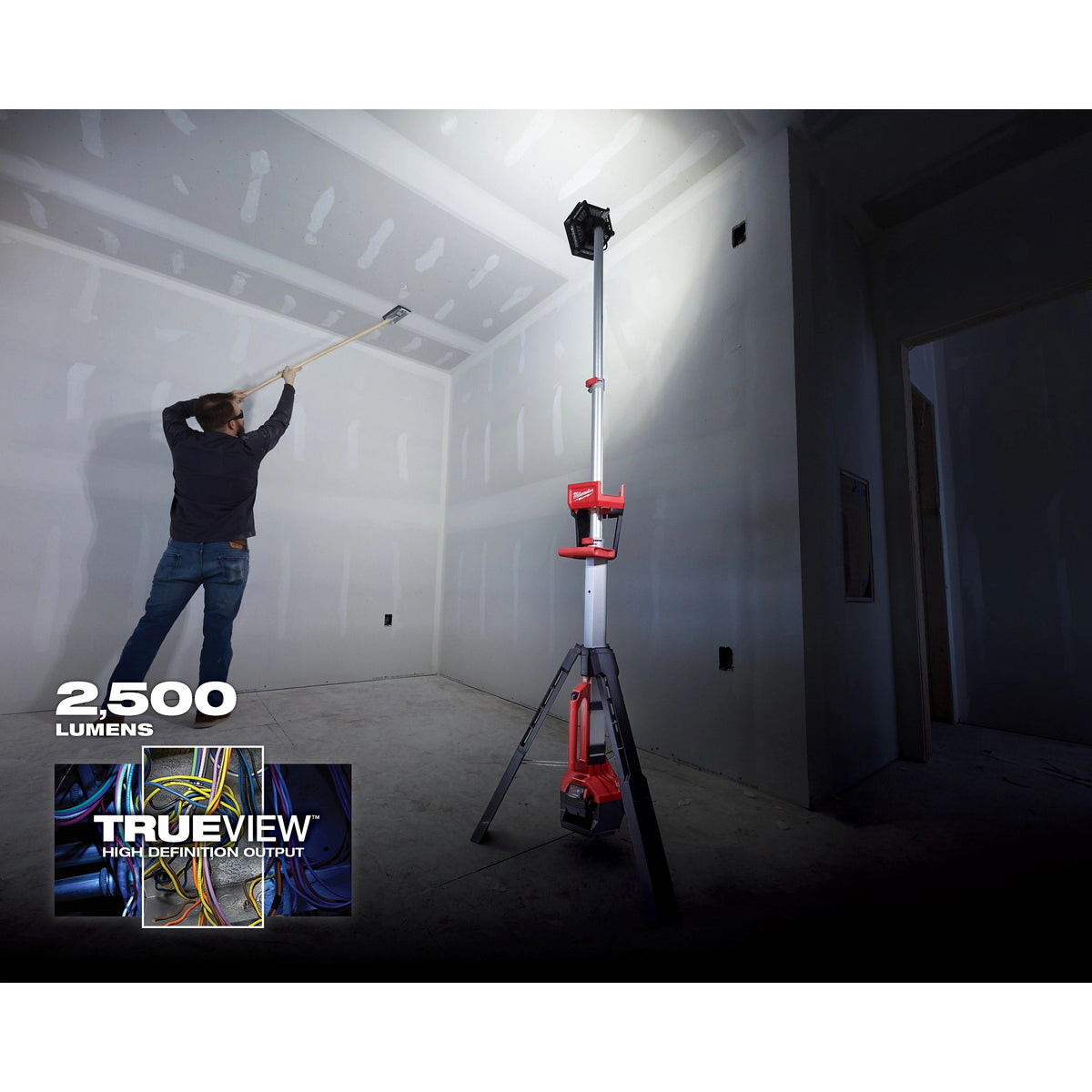 Dual Power Cordless Tower Light - 18 V DC