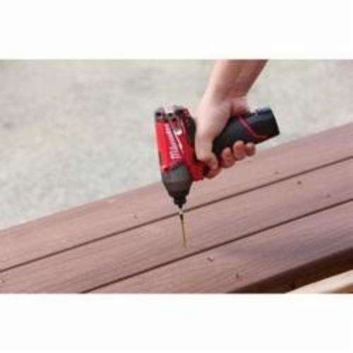 Milwaukee® M12 FUEL™ 2453-22 High Performance Cordless Impact Driver Kit, 1/4 in Hex Drive, 0 to 3550 bpm, 1200 in-lb Torque, 12 VAC, 6 in OAL