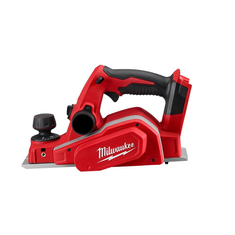 Milwaukee® M18™ 2623-20 Cordless Planer, 3-1/4 in W Cutting, 5/64 in Depth of Cut, 14000 rpm Speed, 18 V DC, Li-Ion Battery