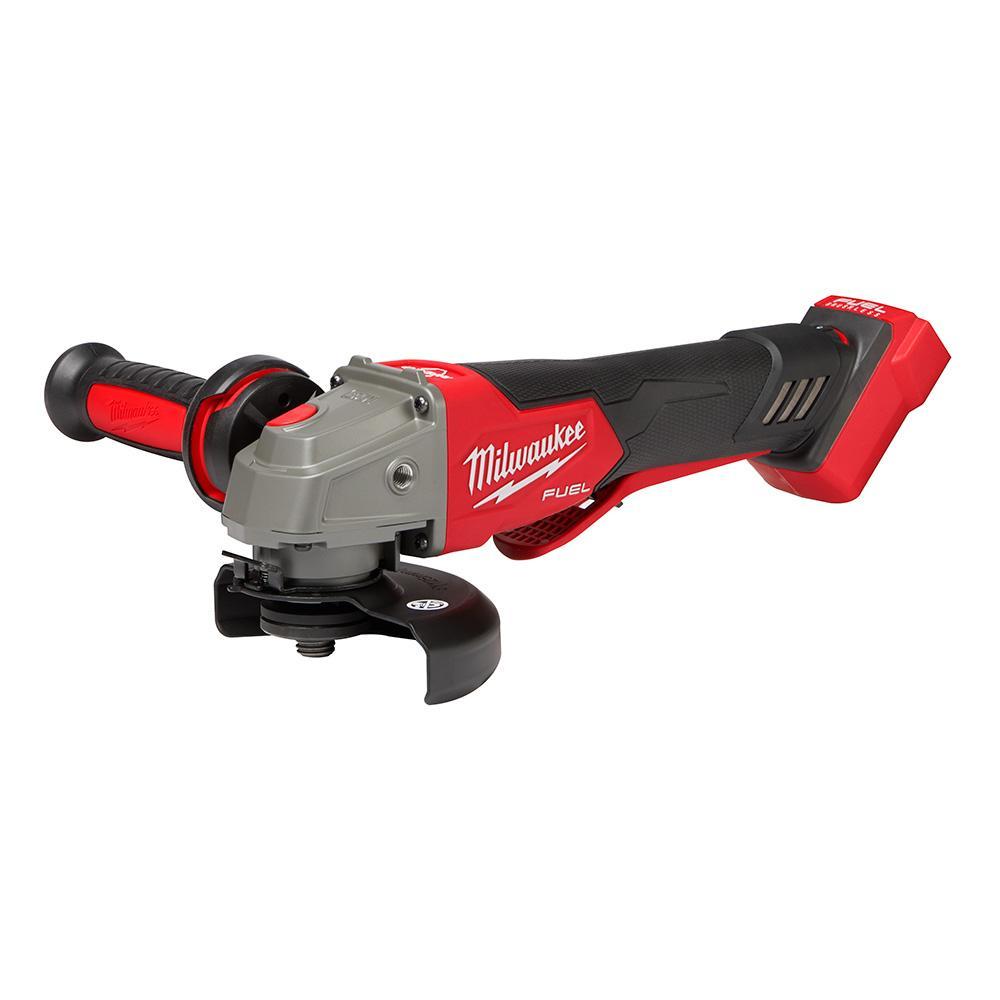 Milwaukee® M18™ FUEL™ 2888-20 Angle Cordless Variable Speed Braking Grinder, 5 in Dia Wheel, 5/8-11 UNC Arbor/Shank, 18 V, Li-Ion Battery, Paddle Switch