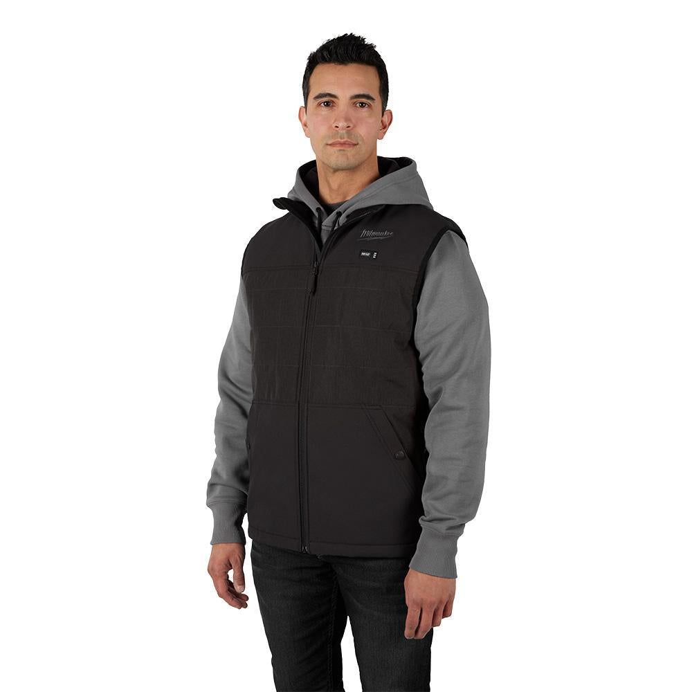 Milwaukee® 305B-21L M12™ Heated Vest, L, Black, Polyester, Zip-Up Closure
