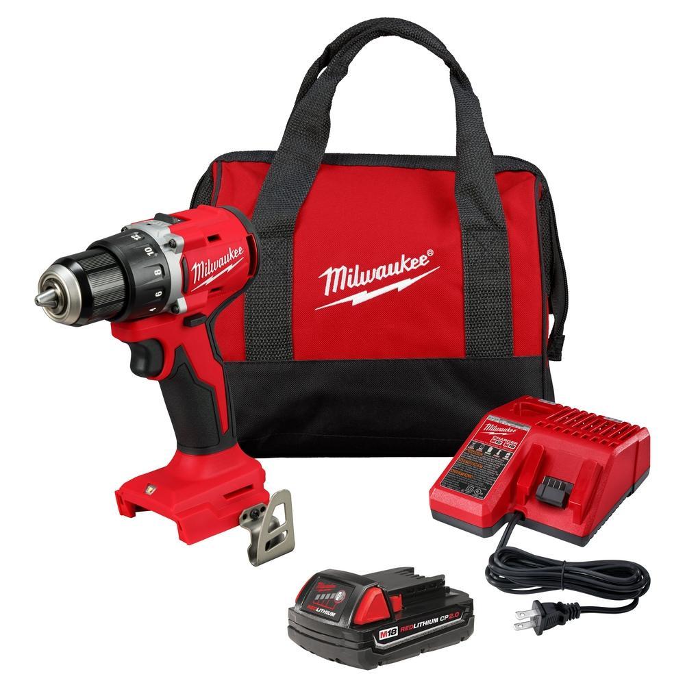 Milwaukee® 3601-21P Compact Brushless Drill Driver, 1/2 in Chuck, 18 V, 0 to 500, 0 to 1800 rpm No-Load, 6-1/2 in OAL, Li-Ion Battery