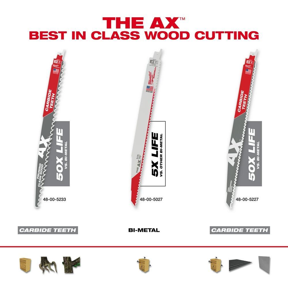 Demolition Tapered Back Reciprocating Saw Blade - 12"