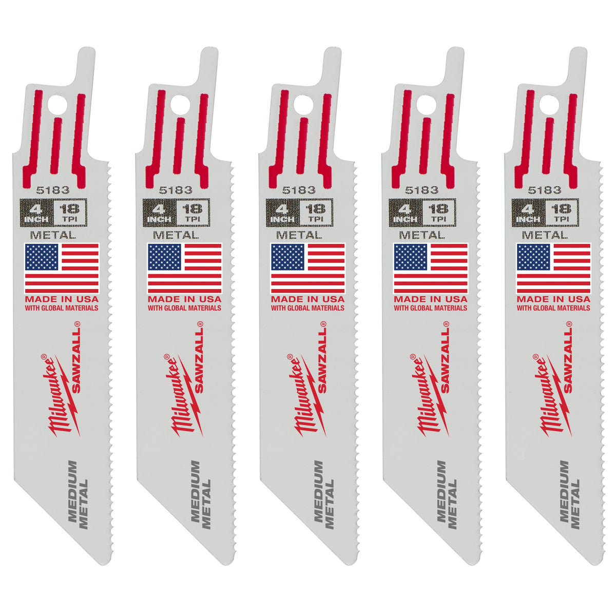 Back Thin Kerf Reciprocating Saw Blade - 4" L x 3/4" W