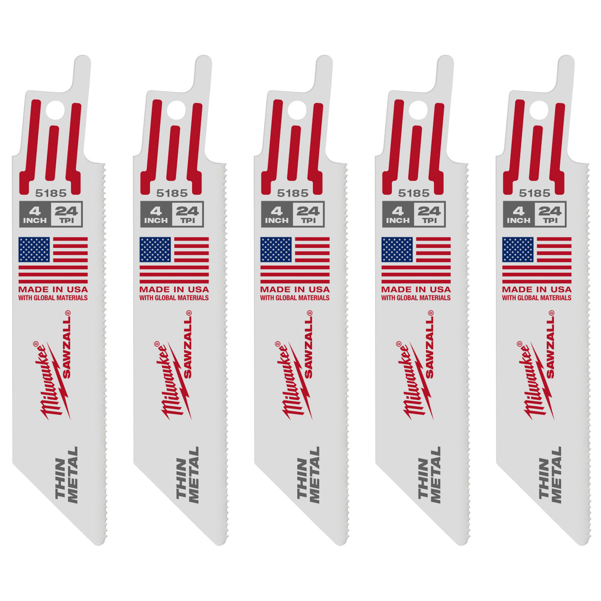 Back Thin Kerf Reciprocating Saw Blade - 4" - Bi-Metal