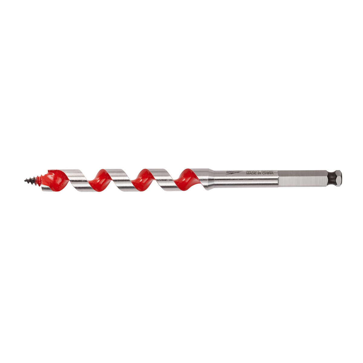 Milwaukee® 48-13-0503 Short Ship Auger Bit, 1/2 in Dia, 6 in OAL, 3 in L Wide Flute, 5/16 in Shank