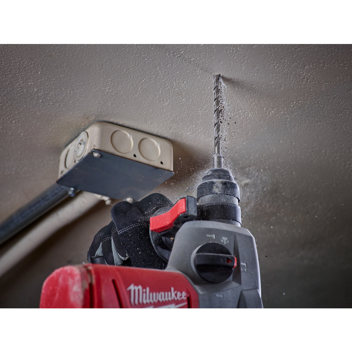 Milwaukee® M12™ 48-20-7411 2-Cutter Heavy Duty Rotary Hammer Drill Bit, 3/16 in Drill Bit, 25/64 in SDS-Plus Shank, 4 in D Cutting, Carbide Cutting Edge, 6 in OAL