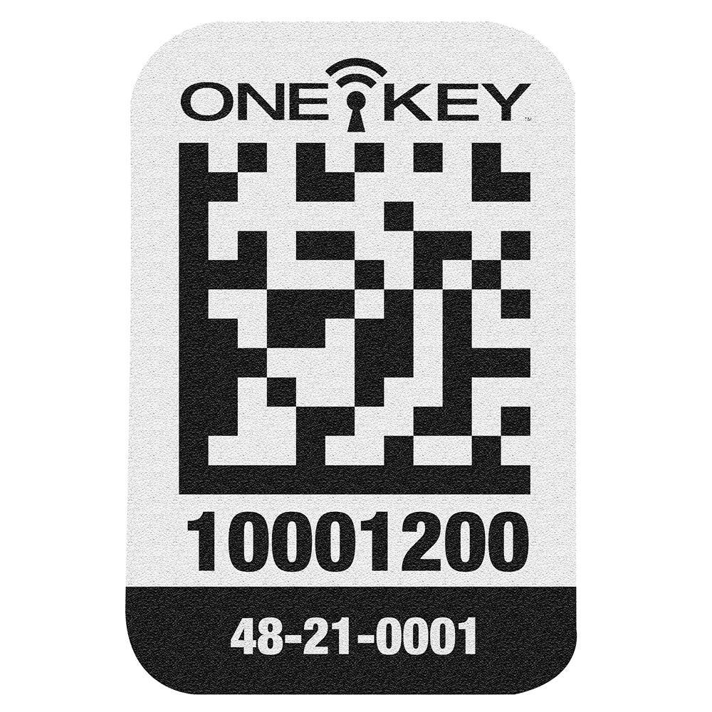 Milwaukee® 48-21-0001 ONE-KEY™ Self-Adhesive Small Asset ID Tag, 1 in H x 11/16 in W, Black/White, Plastic