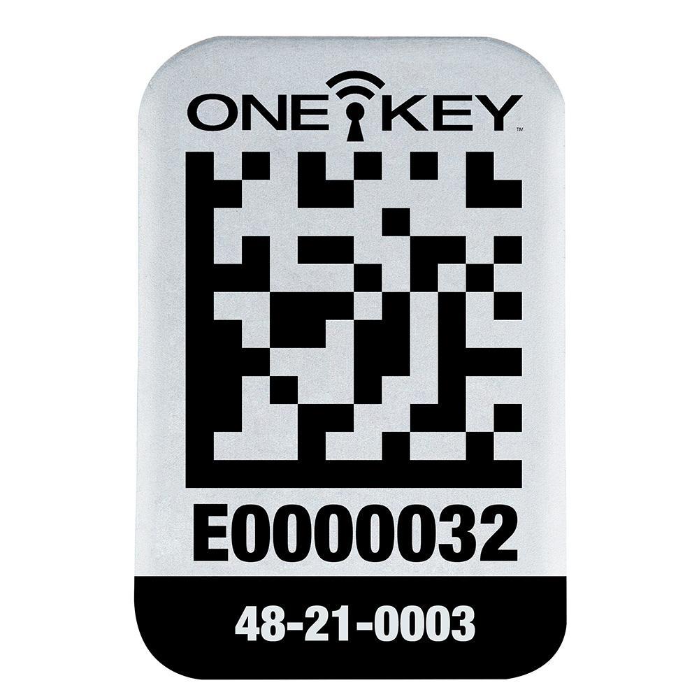 Milwaukee® 48-21-0003 ONE-KEY™ Self-Adhesive Small Asset ID Tag, 1 in H x 11/16 in W, Black/White, Metal