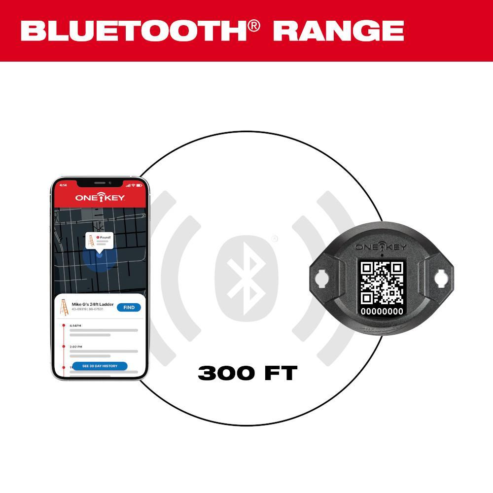 Milwaukee® ONE-KEY™ 48-21-2310 Bluetooth Tracking Tag, 300 ft Bluetooth Range, Non-Replaceable Battery