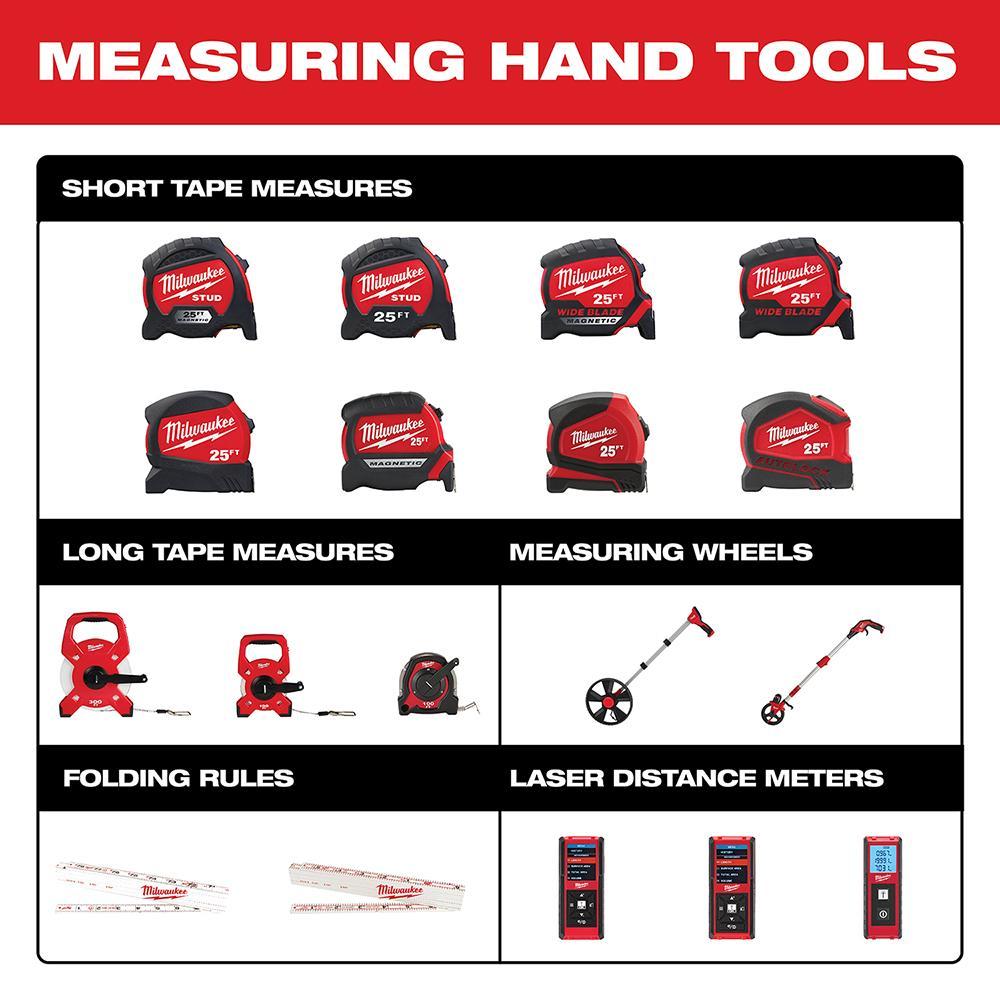 Compact Wide Measuring Tape with Belt Clip - 48-22-0425