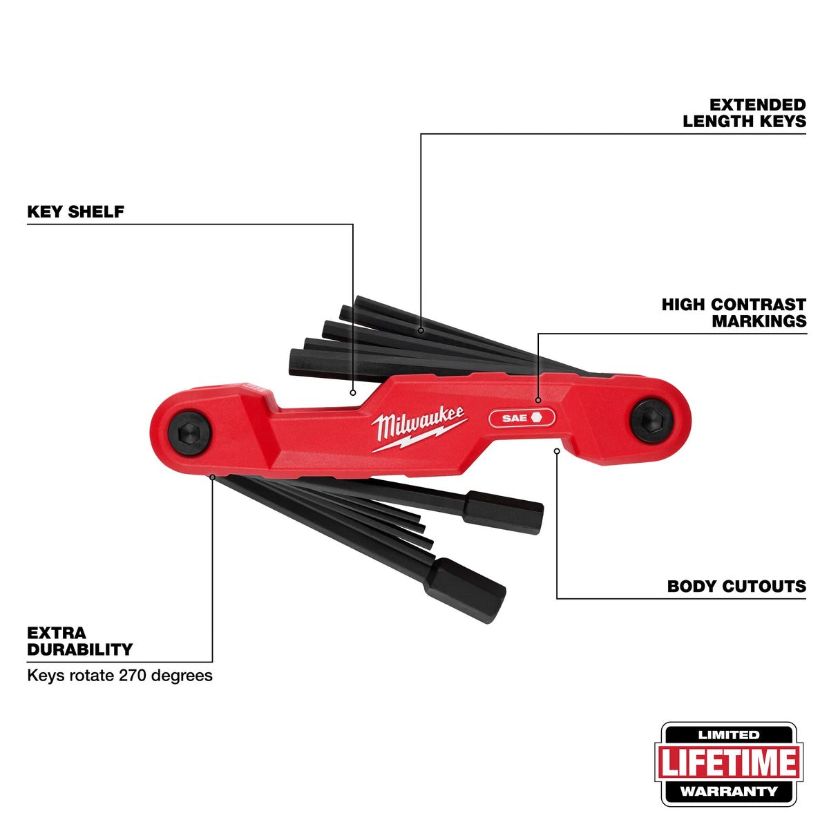 Set Folding Hex Key - 11 Pieces
