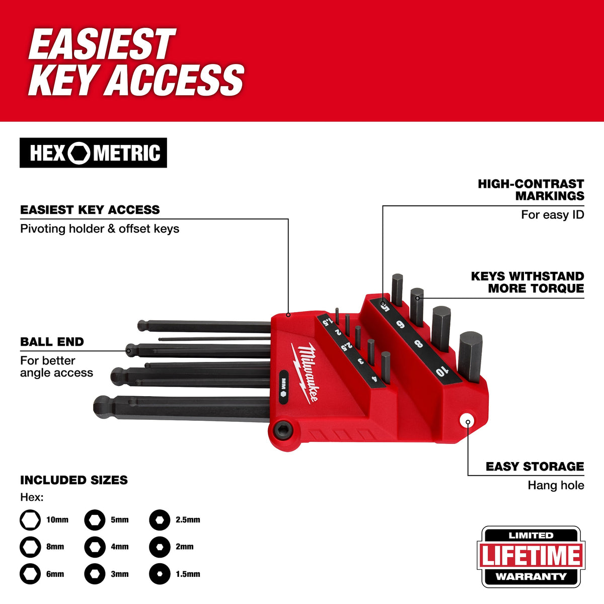 L-Key Set - 22 Pieces - Steel