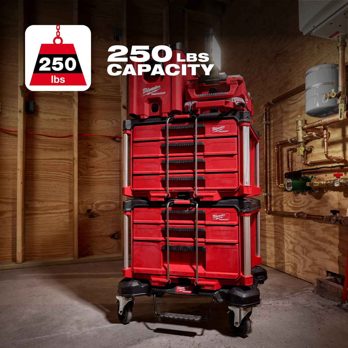 Flat Dolly - Polymer - 250 lb Load