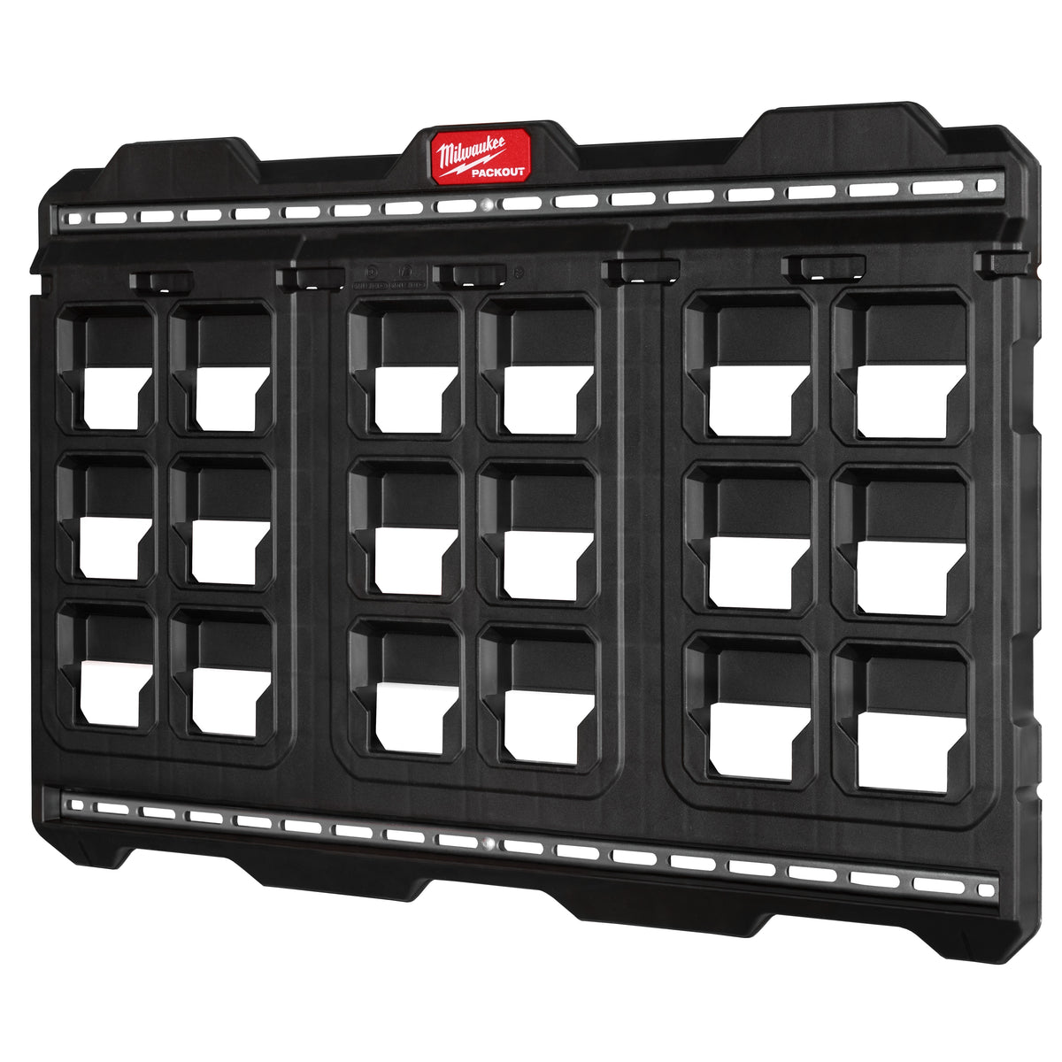 Milwaukee® 48-22-8497 Large Wall Plate, For Use With All PACKOUT Products, 150 lb Weight Capacity, Polypropylene, Black