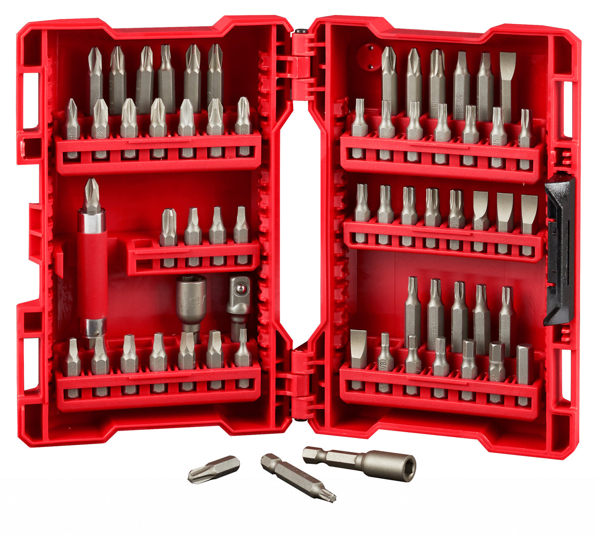 Milwaukee® 48-32-1552 Screwdriving Bit Set, 64 Pieces, 1/4 in Dia Hex Shank, Steel