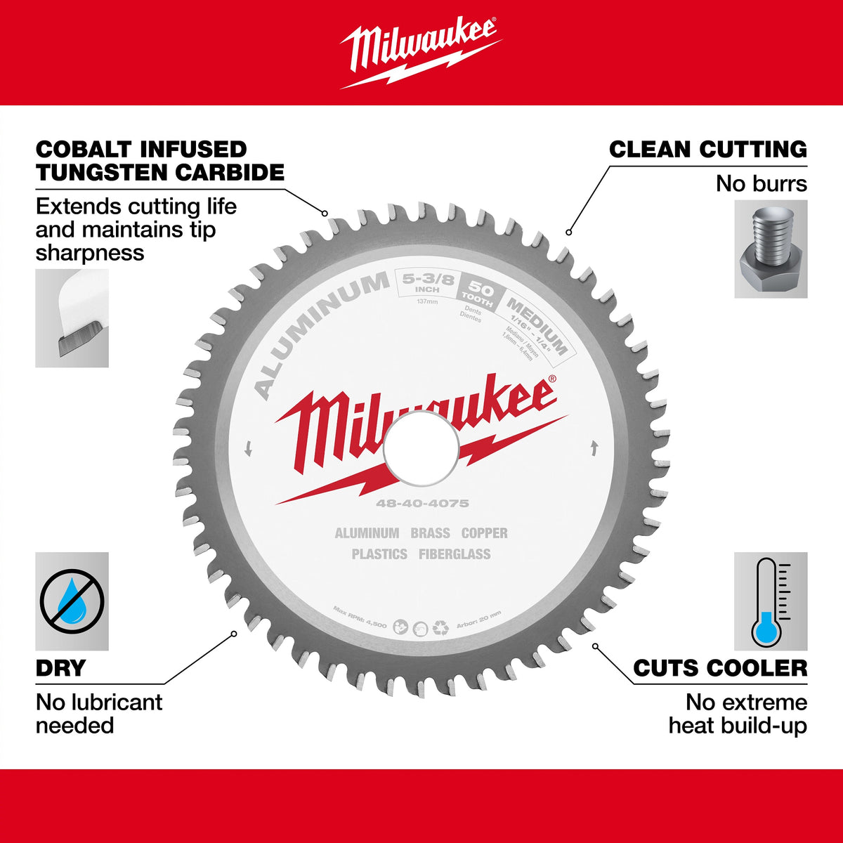 Circular Saw Blade - 5-3/8" Dia x 0.05" Thk