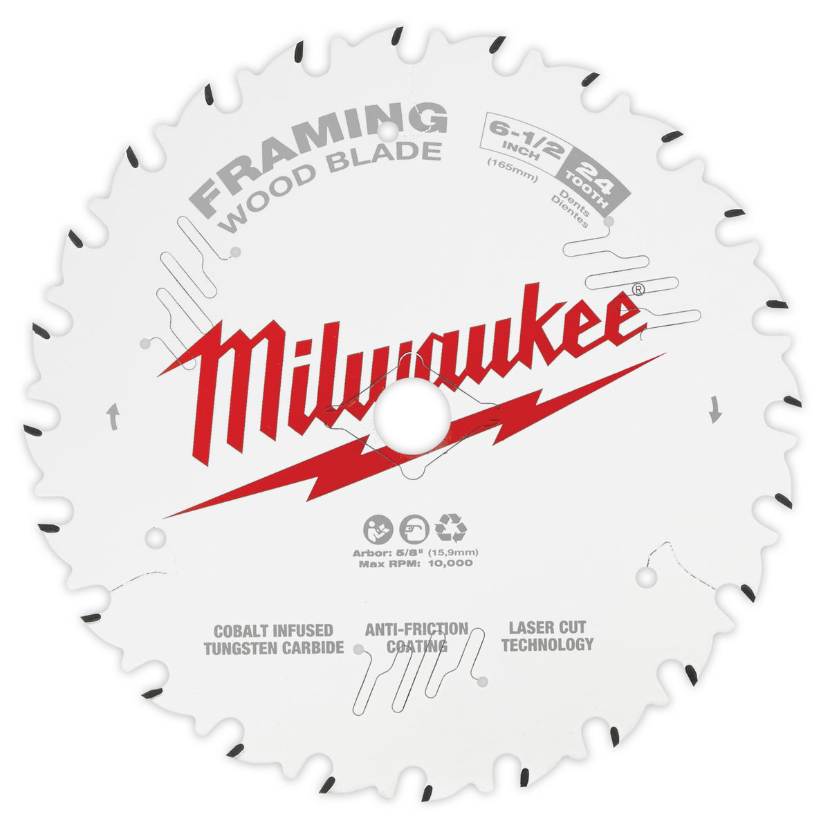 Framing Thin Kerf Circular Saw Blade - 6-1/2" Dia - 24 Teeth